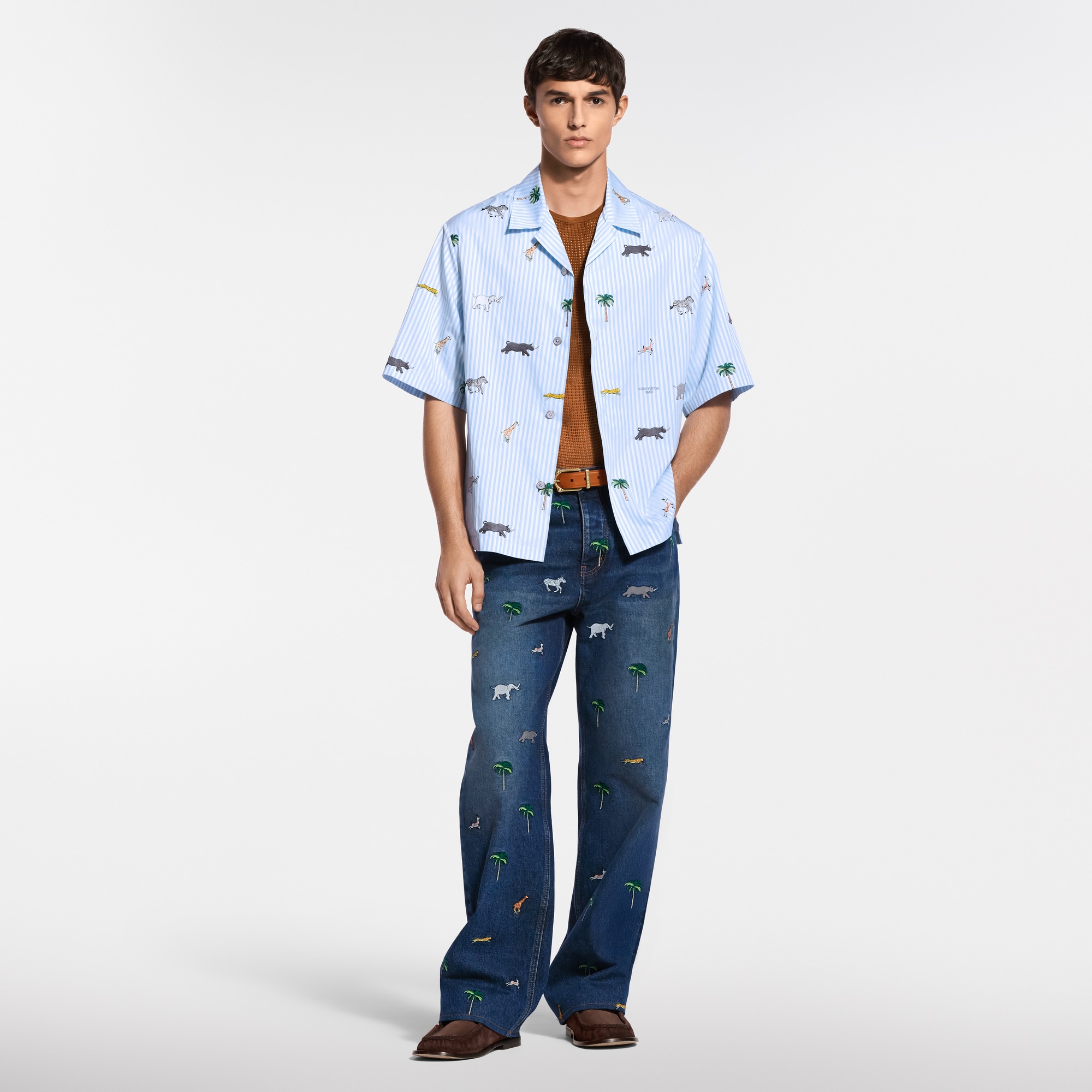 LV × ザ・ダージリン リミテッド エンブロイダリー ストライプ